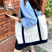 Voyage promotionnel grand Logo personnalisé impression taille lavable durable fourre-tout coton sac à provisions en toile