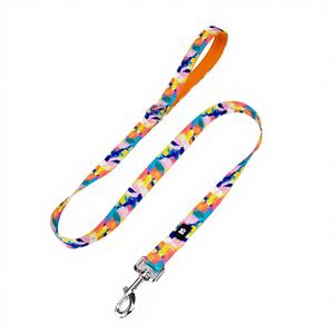 สายจูงสุนัข <span class=keywords><strong>Kingspeed</strong></span> รุ่นหรูหรา ทำจากไนลอน พิมพ์ลายภาพวาดสีน้ำมันแบบขนนก ปรับแต่งได้ หลายสี ขนาด S สำหรับลูกสุนัข - Product Image 4
