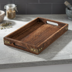 Bandeja Rectangular de Madera para Servir con Asas, Diseño Moderno, Duradera, Ecológica, Patrón Personalizado, Vajilla de Cocina, para Fiestas, Hogar, Hotel - Product Image 1