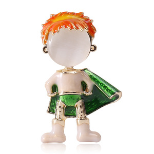 Broche de <span class=keywords><strong>super</strong></span>-<span class=keywords><strong>héros</strong></span> en alliage émaillé à effet goutte d'huile pour homme, polyvalente et simple, pour le quotidien et les trajets, accessoire vestimentaire exquis - Product Image 6