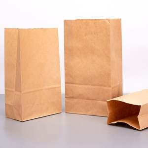 Sacs en papier kraft imprimés personnalisés recyclables pour le shopping, les vêtements, les cadeaux et les aliments, avec votre propre logo. - Product Image 2