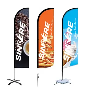 Hot Sale Custom Feather Flag Promotional Exhibition Event Outdoor Advertising Flying Banners Feather Flags Flying Beach Flag