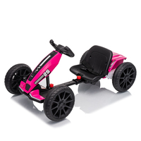 Voiture de course pour enfants, jouet de karting à piles, kart électrique 12V pour enfants avec lumières LED et musique