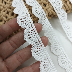 Ruban de dentelle en coton Cluny blanc et beige, largeur 15 mm, bordure en dentelle pour vêtements de bébé et d'enfant, mariage - Product Image 6