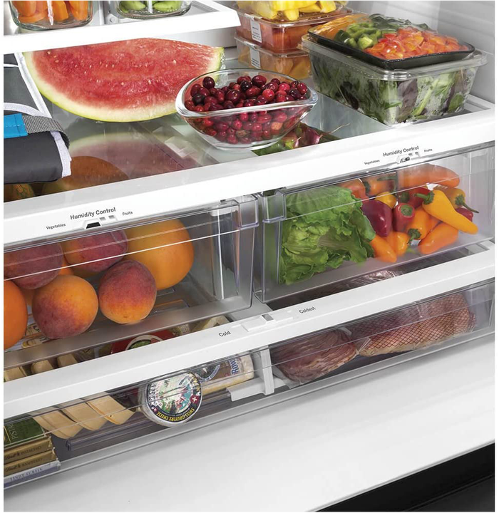 740L New Stainless Steel French Door Refrigerator for Home Use