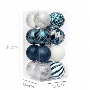 Boules de Noël et décorations d'arbre de Noël luxueuses et incassables, ensemble de boules personnalisées, fabrication en usine, 8 cm - Product Image 5