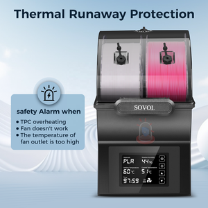 <span class=keywords><strong>Sovol</strong></span> Boîte de séchage de filament améliorée SH02 en vente, support de bobine d'imprimante 3D, compatible avec PLA PETG TPU ABS 1.75/2.85mm - Product Image 6