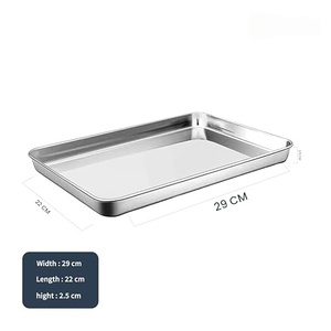 Plateau de cuisson rectangulaire en aluminium commercial pour pizza, pain, gâteau et pâtisserie, pour la cuisson au four de boulangerie professionnelle - Product Image 3