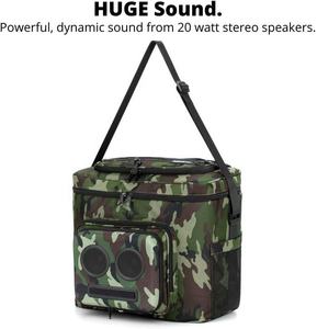 Bolsa térmica con logotipo personalizado 2024 con altavoces Bluetooth para fiestas/Festivales/barco/playa. Recargable, funciona - Product Image 5