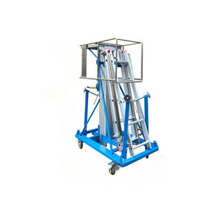 저렴한 가격 핸드 크랭크 등반 수직화물 리프트 알루미늄 엘리베이터 수동 리프트 단일 마스트 알루미늄 합금 리프트 플랫폼 - Product Image 2