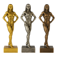 Trophée de musculation féminine personnalisé en résine Weivista, statue de culturiste féminine pour compétition