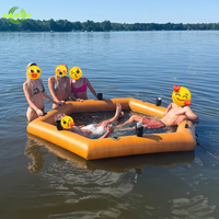 Grüne aufblasbare Liege für Garten, Seeufer, Strand und Reisen – aufblasbare Pool-Luftmatratze/Wasserhängematte