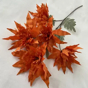 多色焦糖色现代风格人造花装饰马里亚格普通茉莉橙
