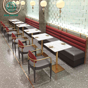 Marmor Coffee Shop Cafe Restaurant Sofa und Stand Sitz möbel Set Tisch Stuhl - Product Image 1