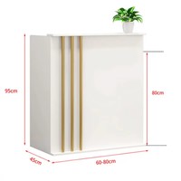 Bureau de réception moderne en bois au design minimaliste – Comptoir d'accueil pour mobilier de bureau