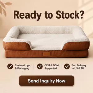 Cama de Lujo Personalizada para Perros, de Terciopelo, Ortopédica, con Espuma de Alta Densidad, Tres Lados Reforzados, Interior Sedoso, OEM, Venta al Por Mayor, Suministro a Granel, Lavable - Product Image 4
