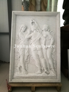 Sculpture murale en relief de la <span class=keywords><strong>Vénus</strong></span> de la <span class=keywords><strong>naissance</strong></span> en pierre naturelle de jardin extérieur - Product Image 6