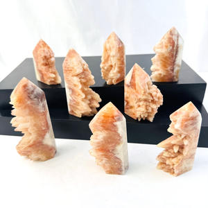 Penjualan terlaris batu kristal alami dipoles batu permata serigala gigi kalsit kasar poin untuk hadiah - Product Image 1