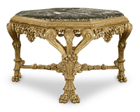 Canapé de table basse doré Royal Design marbre octogonal de luxe avec jambe basse construction en bois massif table d'appoint de style traditionnel
