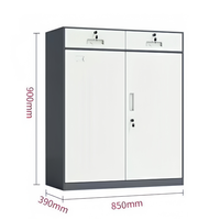 Armoire de bureau moderne en acier à plat, avec tiroirs verrouillables et rangement de documents réglable, idéale pour entrepôt et école – Vente directe usine