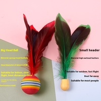 SeeMore Tête de tendon haute élastique tête de boule éponge arc-en-ciel vente en gros boule de cheveux longs 5 couleurs volant boule de plumes de badminton