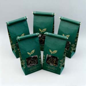 Sac en papier translucide personnalisable en usine, étanche, recyclable, résistant à l'huile, pour l'emballage du thé en feuilles avec fermeture à lien métallique - Product Image 6