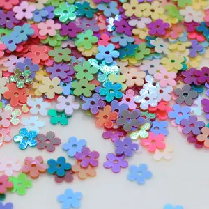 Großhandel Fantasy Loose Flower Pailletten Konfetti Pailletten 3D Flower Pailletten Craft 5 Blüten blätter Flower Pailletten Glitter