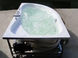<span class=keywords><strong>Vasca</strong></span> da <span class=keywords><strong>Bagno</strong></span> in Acrilico da 1400mm, Semicircolare, per Interni, con Getti Idromassaggio e Rubinetto - Product Image 6