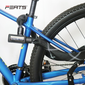 FERTS – serrure de vélo à chaîne épaisse en acier de 6mm, couverture réfléchissante <span class=keywords><strong>souple</strong></span> et solide, <span class=keywords><strong>antivol</strong></span> - Product Image 6