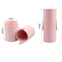 Trousse de Maquillage Cylindrique de Luxe, Étui à Maquillage Personnalisé, Organisateur de Pinceaux de Maquillage