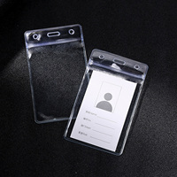 Porte-cartes d'identité en PVC souple transparent extra épais, étanche, refermable avec fermeture éclair, pour étiquettes nominatives – Vente en gros