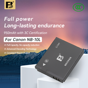 Batería de cámara FB NB 10L 3,7 V 950mAh para cámara <span class=keywords><strong>Canon</strong></span> PowerShot G16 15 G3X <span class=keywords><strong>G1X</strong></span> SX40 SX50HS SX60 HS - Product Image 2