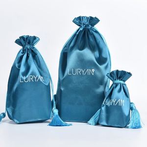 Bolsas de Joyería de Satén con Cordón y Borlas de Buena Calidad, Embalaje para Caja de Joyería - Product Image 5
