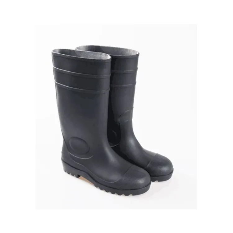 wholesale oil acid alkali resistant prevent puncture steel toe shoe waterproof safety pvc gum boots