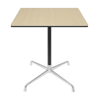 Table d'extérieur légère en alliage d'aluminium avec plateau HPL, table de restaurant commerciale en gros.