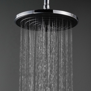 Chuveiro de Teto Autolimpante com Painel Preto de 9 Polegadas, Corpo Cromado, Cabeça de Latão com Sistema <span class=keywords><strong>Anti</strong></span>-entupimento e Cobertura Completa de Chuva - Product Image 4