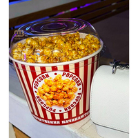 Seau d'emballage de gobelet en papier jetable pour pop-corn de fast-food poulet frit bols de seau de pop-corn résistants à l'huile personnalisés de qualité alimentaire avec couvercle