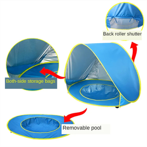Haute qualité bébé plage tente soleil <span class=keywords><strong>abri</strong></span> Pop up Portable étanche Uv-Protection pour enfants Camping tentes - Product Image 5