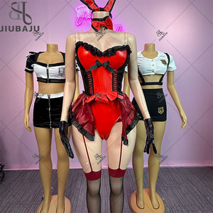 Anime Sexy coniglietto Sexy costumi Cosplay festa di Halloween tuta in pelle PU Sexy erotico rolepad donna Sexy <span class=keywords><strong>Lingerie</strong></span> - Product Image 1
