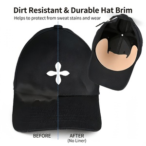 En gros, coussinets absorbants de transpiration jetables pour chapeaux, autocollants anti-salissures auto-adhésifs couleur chair pour la visière des casquettes de baseball et de golf - Product Image 5