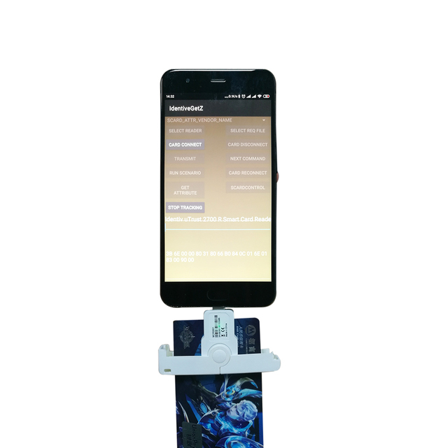 Mobile Phone Card Chip Reader for Android IOS With Free SDK With USB Type C DCR38-UC