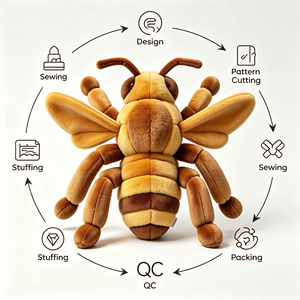 Juguete de Peluche Realista de Avispa de Papel Europea, Personalizado OEM ODM, Insecto de Peluche Realista, Recuerdo de Zoológico o Museo, Actividad Educativa - Product Image 6