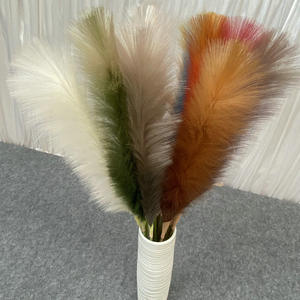 Hierba de Pampas de imitación Artificial Rosa Blanco Beige de alta calidad para decoración de galería de arte de tienda para Navidad Año Nuevo chino - Product Image 1