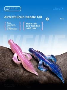 Nouvelle Leurre Souple PVC Bicolore à Queue Aiguille, Type Ver, pour la Pêche à la Carpe, Flottant, Wobbler, Swimbait - Product Image 5