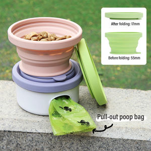 Tazón 3 en 1 para Perros, Bolsa para Recoger Excrementos, Accesorios para Mascotas al Aire Libre, Taza para Beber, Estuche de Transporte para Mascotas, Tazón Plegable para Perros y Cachorros - Product Image 3