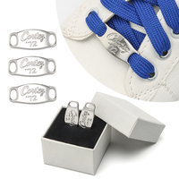 Breloque de chaussure personnalisée de haute qualité, logo gravé au laser sur alliage de zinc pour la décoration de baskets et de chaussures