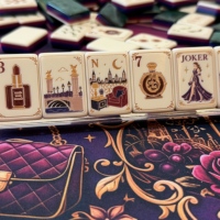 Ensemble de mahjong américain haut de gamme complet, 160 tuiles de mahjong en acrylique avec des monuments de Paris, des jokers, un sac et un emballage