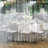 Chaise Phénix en résine cristalline pour mobilier de mariage, salle de banquet, salle à manger + chaises