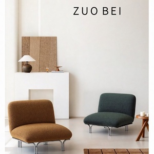 Sillón Cuadrado de Estilo Nórdico Moderno y Minimalista, Sofá Individual de Diseño, Patas de Acero Inoxidable, Silla Versátil <span class=keywords><strong>para</strong></span> Sala de Estar o Balcón - Product Image 1