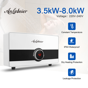 Calentador de Agua Instantáneo sin Tanque de 5500W, 220V, Eléctrico, de Acero Inoxidable, Compacto y Seguro para Ducha de Baño - Product Image 4